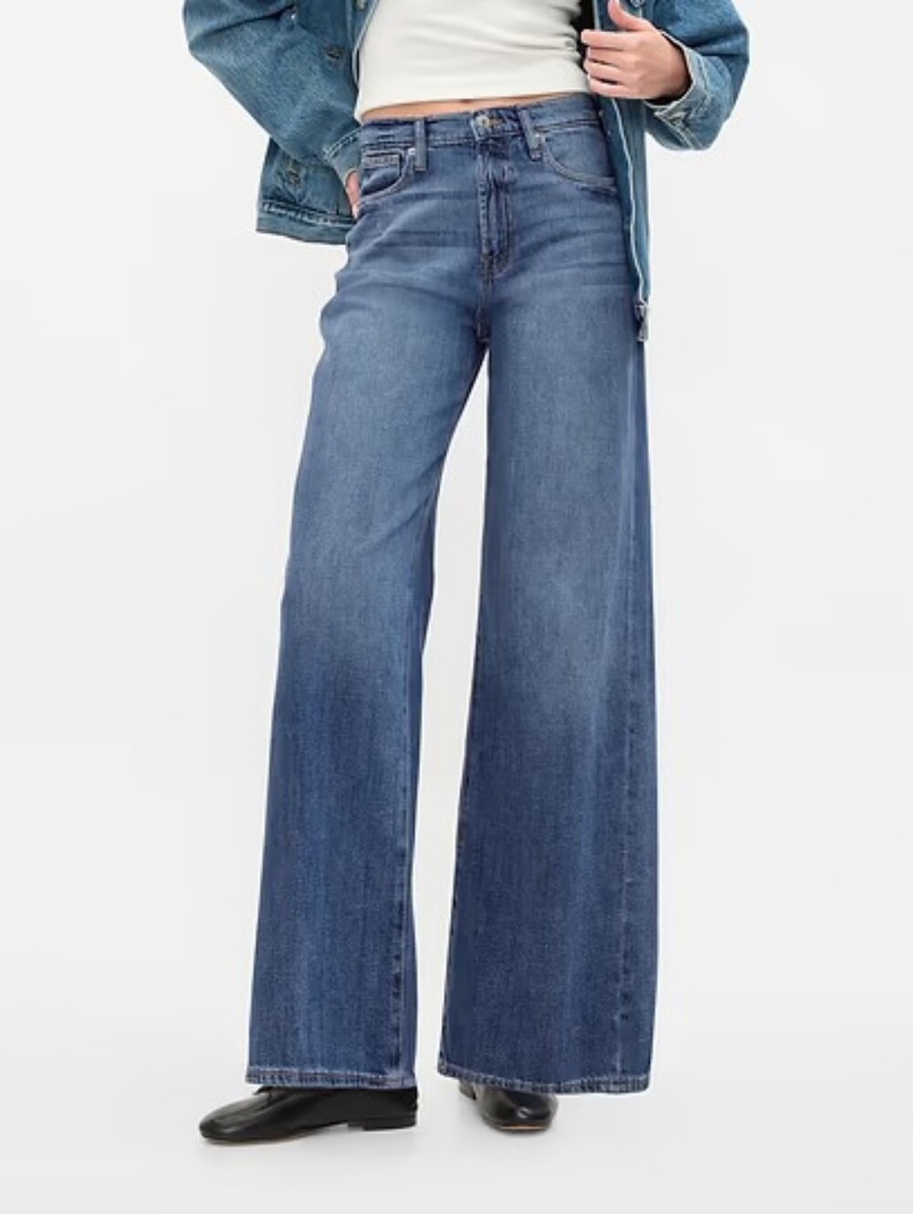 🆕️ Gap High Rise Wide Leg Jeans in Medium Wash